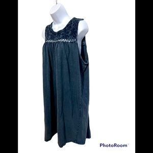 Lucky Brand Dark Gray Sleeveless Dress